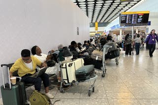 Queues continue at Heathrow airport